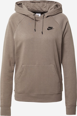 Bluză de molton de la Nike Sportswear pe maro: față