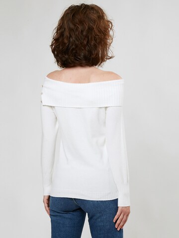 Influencer Sweter w kolorze biały