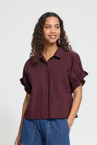 ICHI Blouse in Red: front