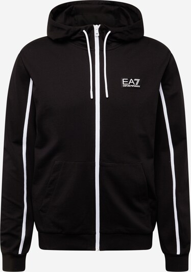 EA7 Emporio Armani Sweatvest in de kleur Zwart / Wit, Productweergave