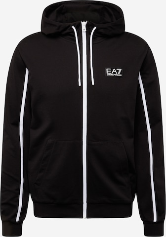 EA7 Emporio Armani Sweatjacka i svart: framsida