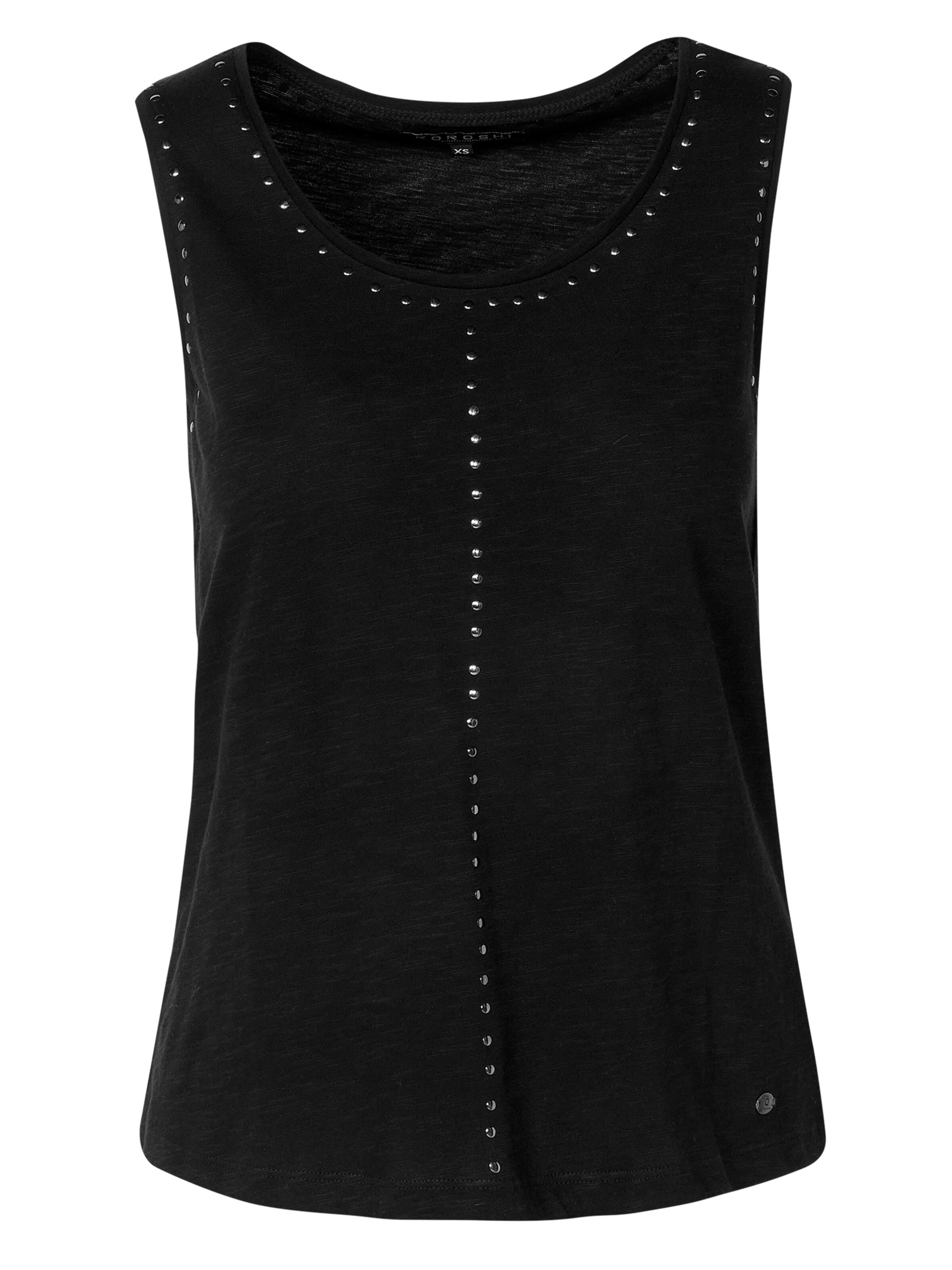 Top di KOROSHI in nero: frontale