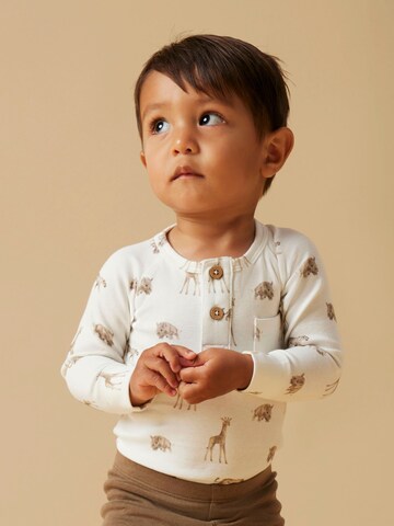 Lil'Atelier - Pijama entero/body en blanco: frente