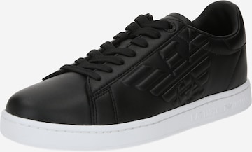 Baskets basses EA7 Emporio Armani en noir : devant