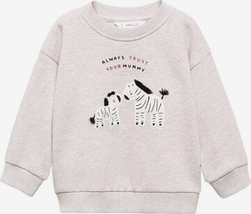 MANGO KIDS Sweatshirt 'Zebri' in Grey: front