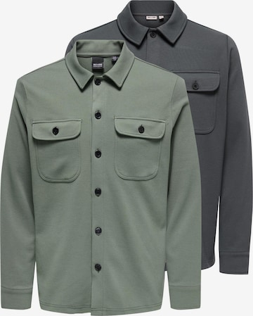 Only & Sons Regular Fit Hemd 'Newkodyl' in Grau: Vorderseite