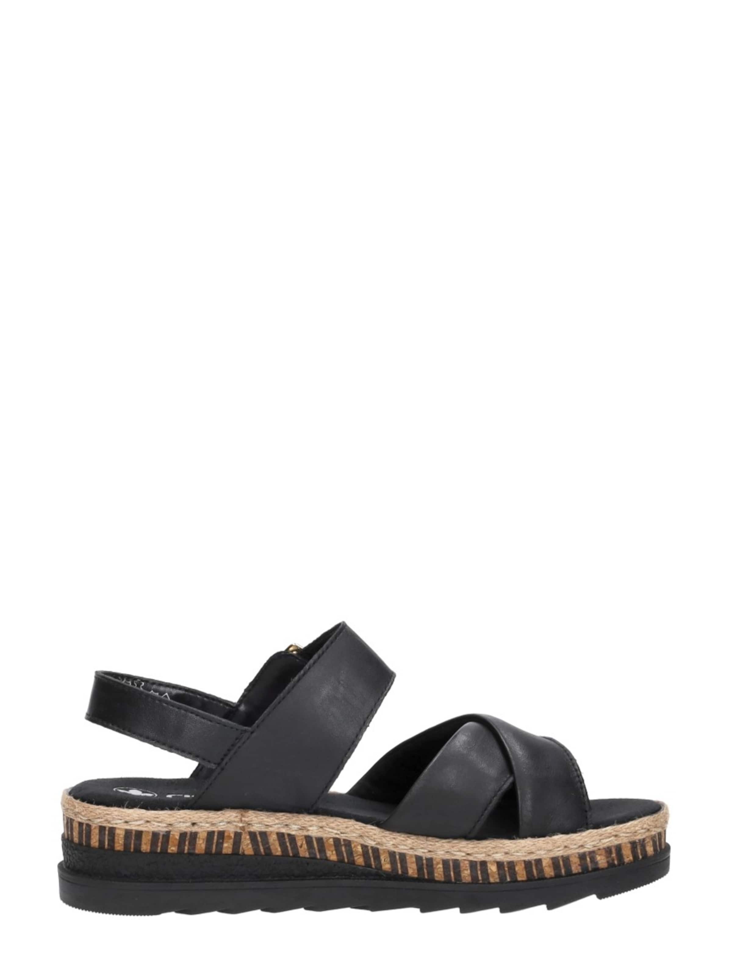 Rieker Sandal 'Sandalen Plat' in Black