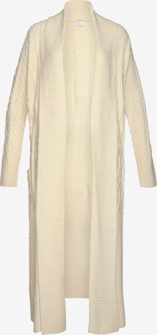 LASCANA Gebreid vest in Beige: voorkant