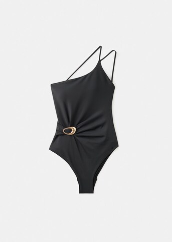 MANGO Bralette Swimsuit in Black