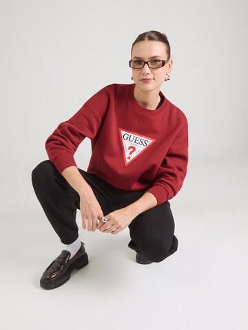 Felpa 'ICONIC' di GUESS JEANS in rosso: frontale
