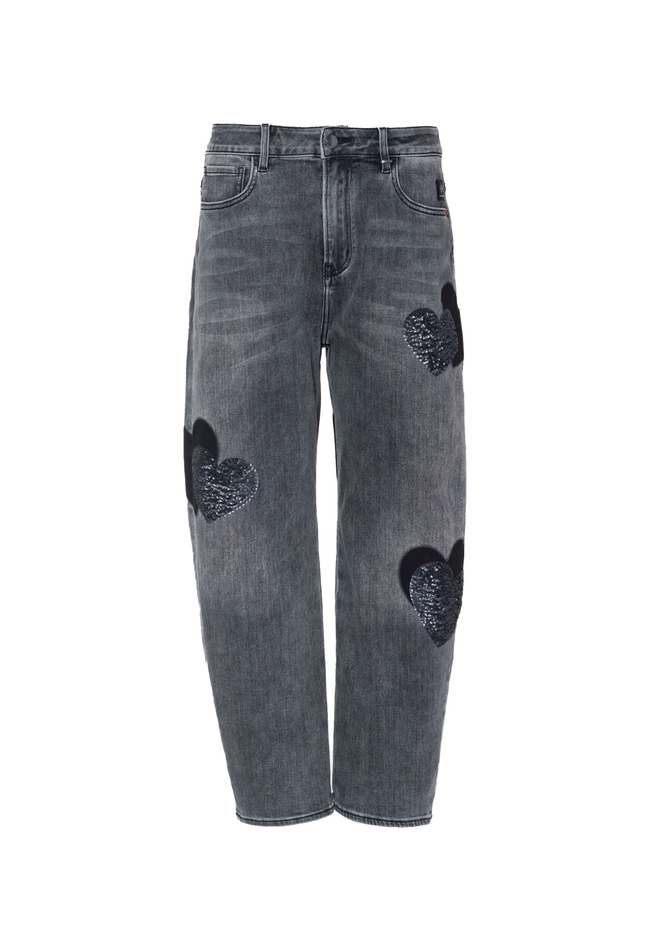 Elias Rumelis Regular Jeans 'YOANA' in Grijs: voorkant