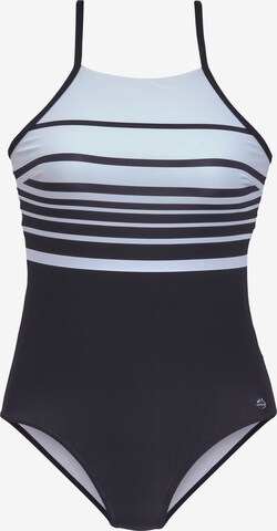 LASCANA T-shirt Swimsuit in Blue: front