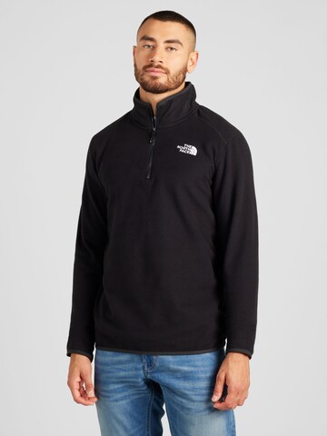 THE NORTH FACE Sportpullover '100 Glacier' in Schwarz: predná strana