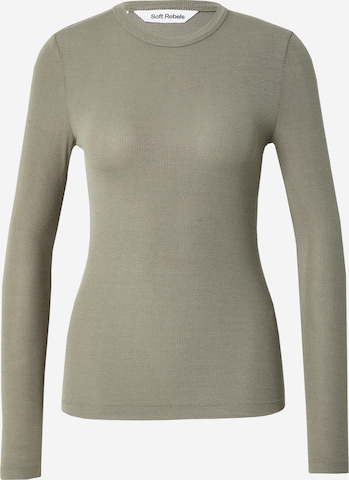 T-shirt 'Fenja' Soft Rebels en vert : devant