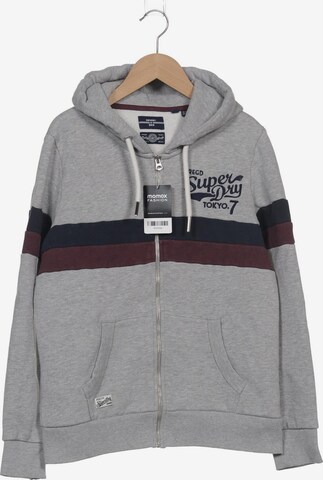 Superdry Kapuzenpullover XL in Grau: predná strana