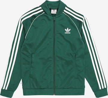ADIDAS ORIGINALS Sweat jacket 'Adicolor Sst' in Green: front