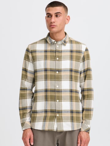 !Solid Comfort fit Button Up Shirt 'CHRIS' in Green: front