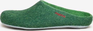 MagicFelt Hausschuh 'Magicfelt' in Grün: Vorderseite