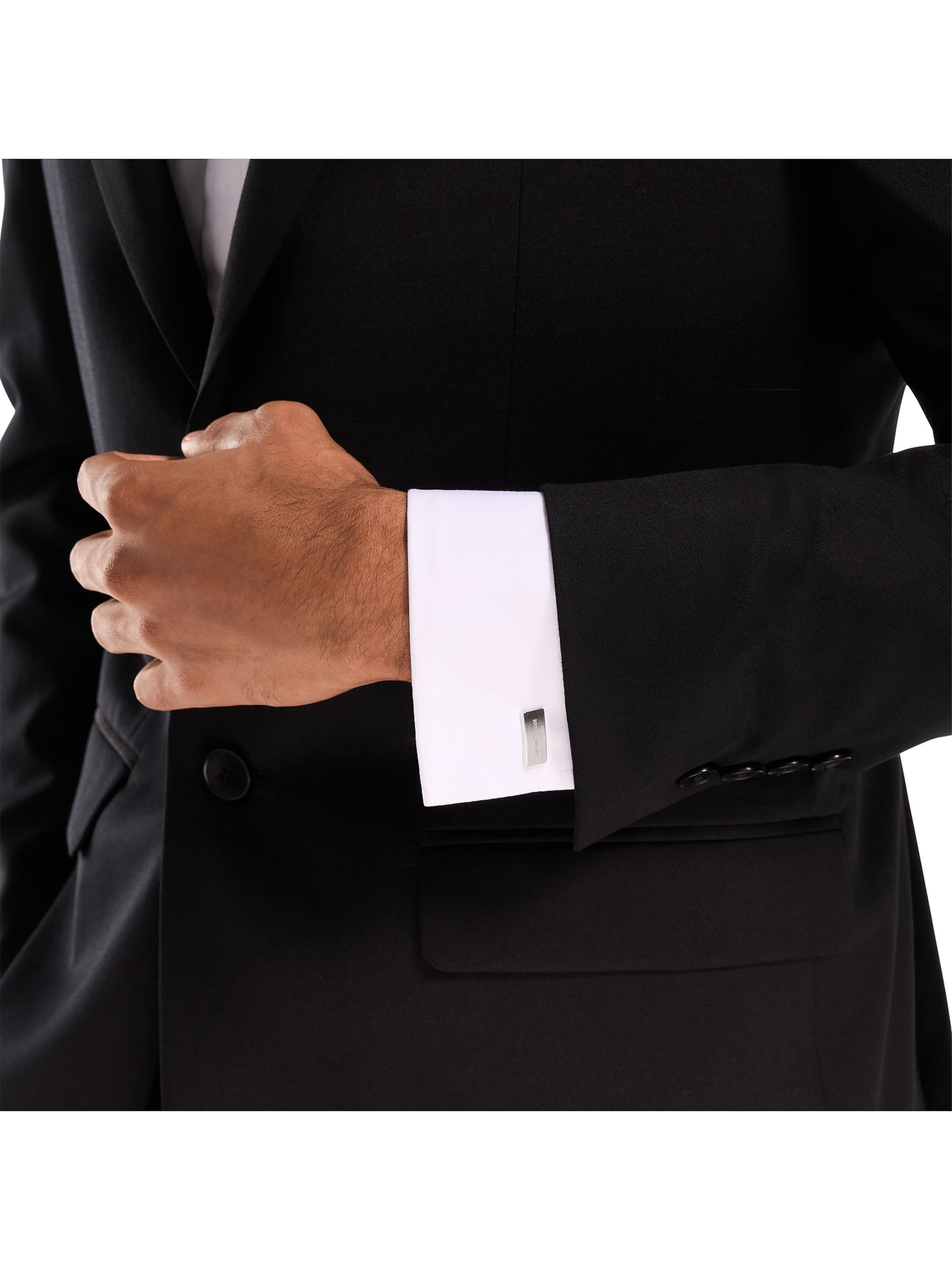 Emporio Armani Manschettenknöpfe in Silber: Vorderseite