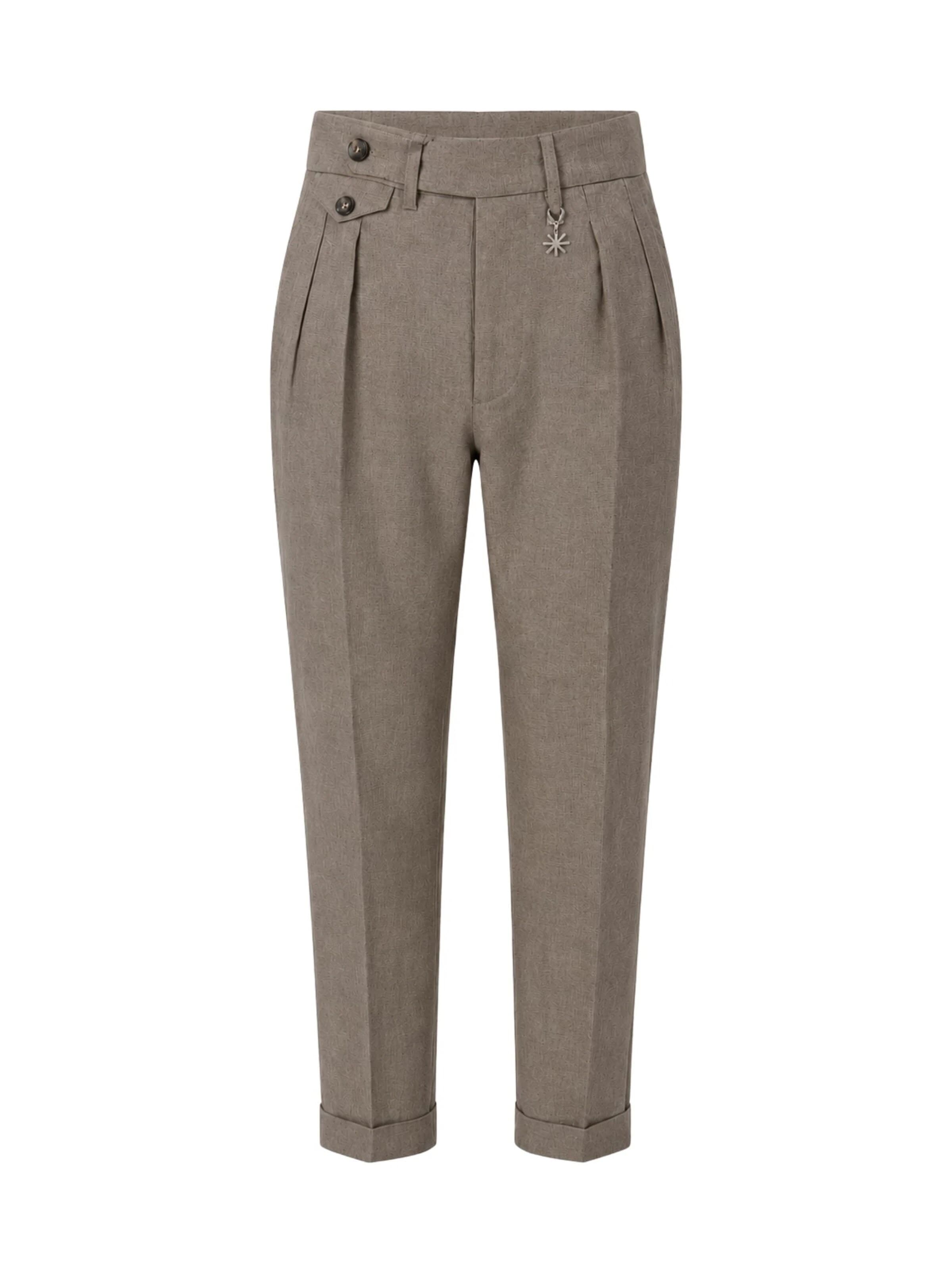 Manuel Ritz Regular Trousers 'PANTALONE LAVATO' in Beige: front