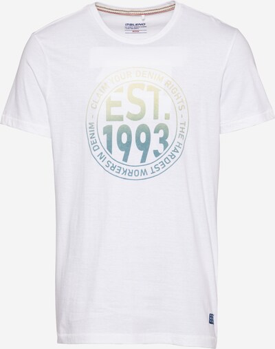BLEND T-Shirt in petrol / hellgrün / weiß, Produktansicht