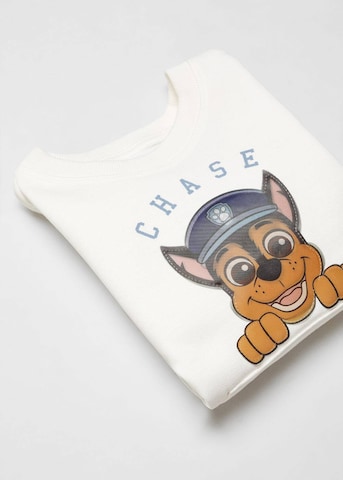 MANGO KIDS Sweatshirt 'Pawchase' i vit