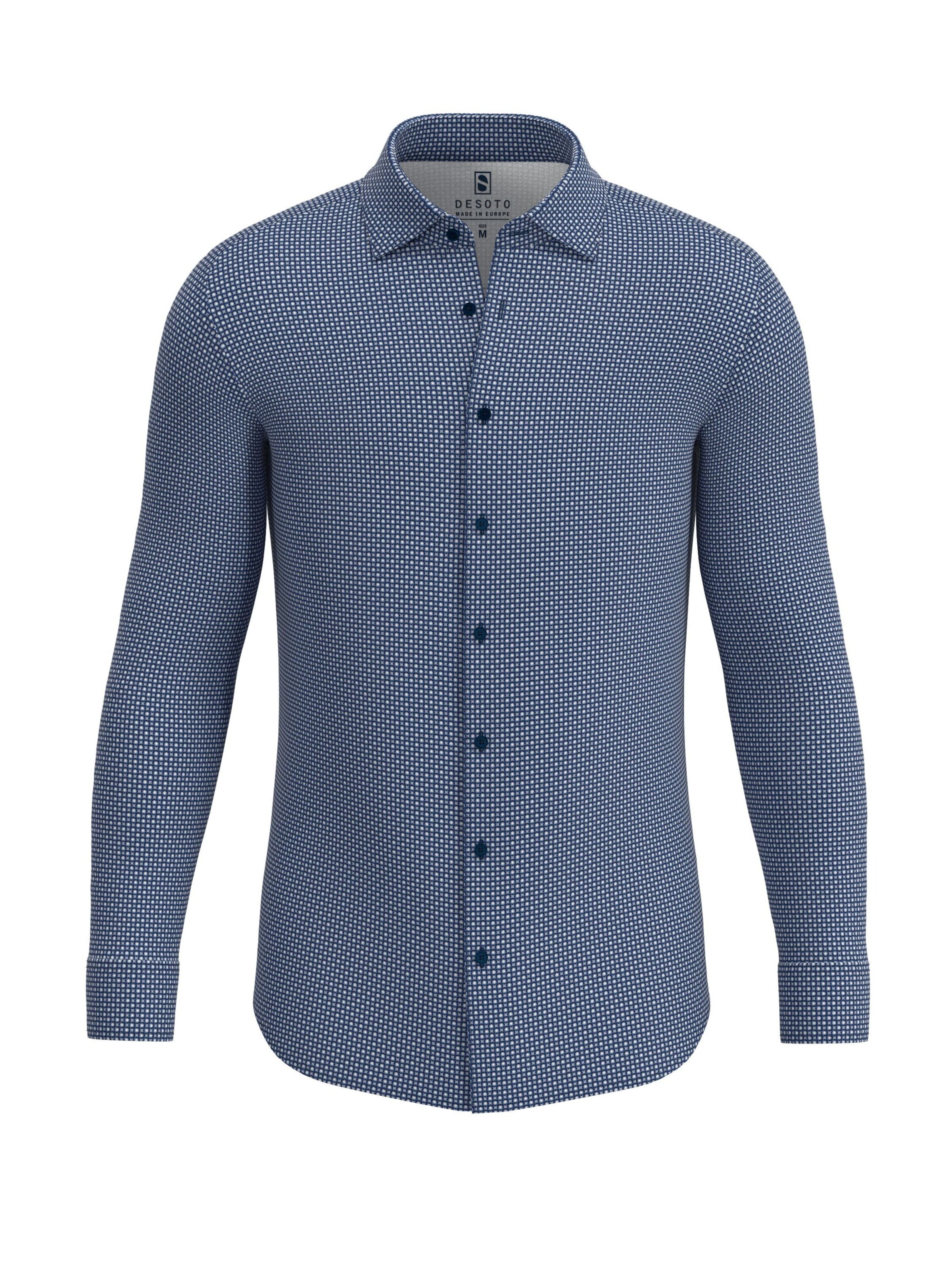 DESOTO Slim Fit Hemd in Blau: Vorderseite