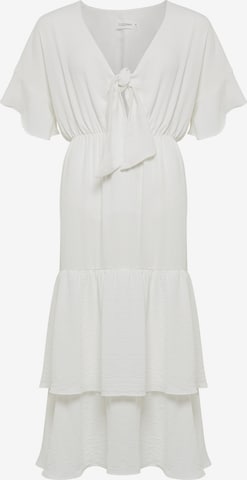 Tussah Klänning 'LUCINDA' i vit: framsida