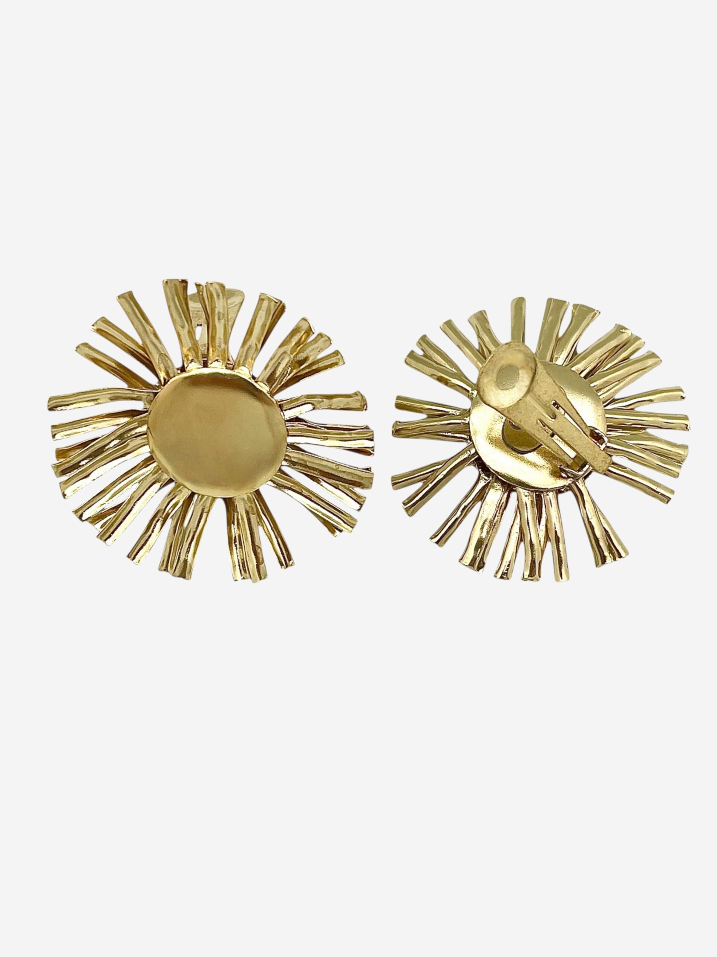 Gloria Mago Earrings 'Sunflower earrings, gold brass' in Gold: front