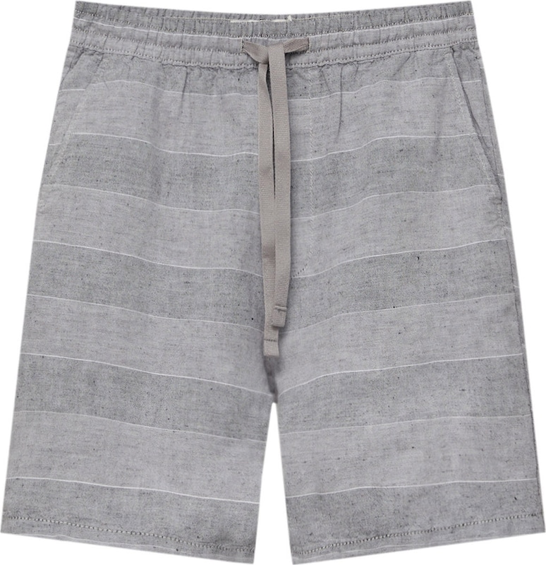 Pull&Bear Regular Shorts in Grau Dunkelgrau