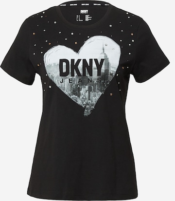 DKNY - Camiseta en negro: frente