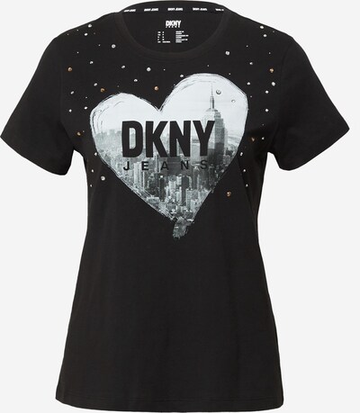 DKNY Тениска в черно / сребърно / бяло, Преглед на продукта