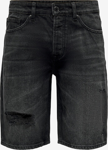 regular Jeans 'Avi' di Only & Sons in nero: frontale