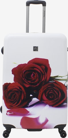 Saxoline Cart 'Roses' in White: front