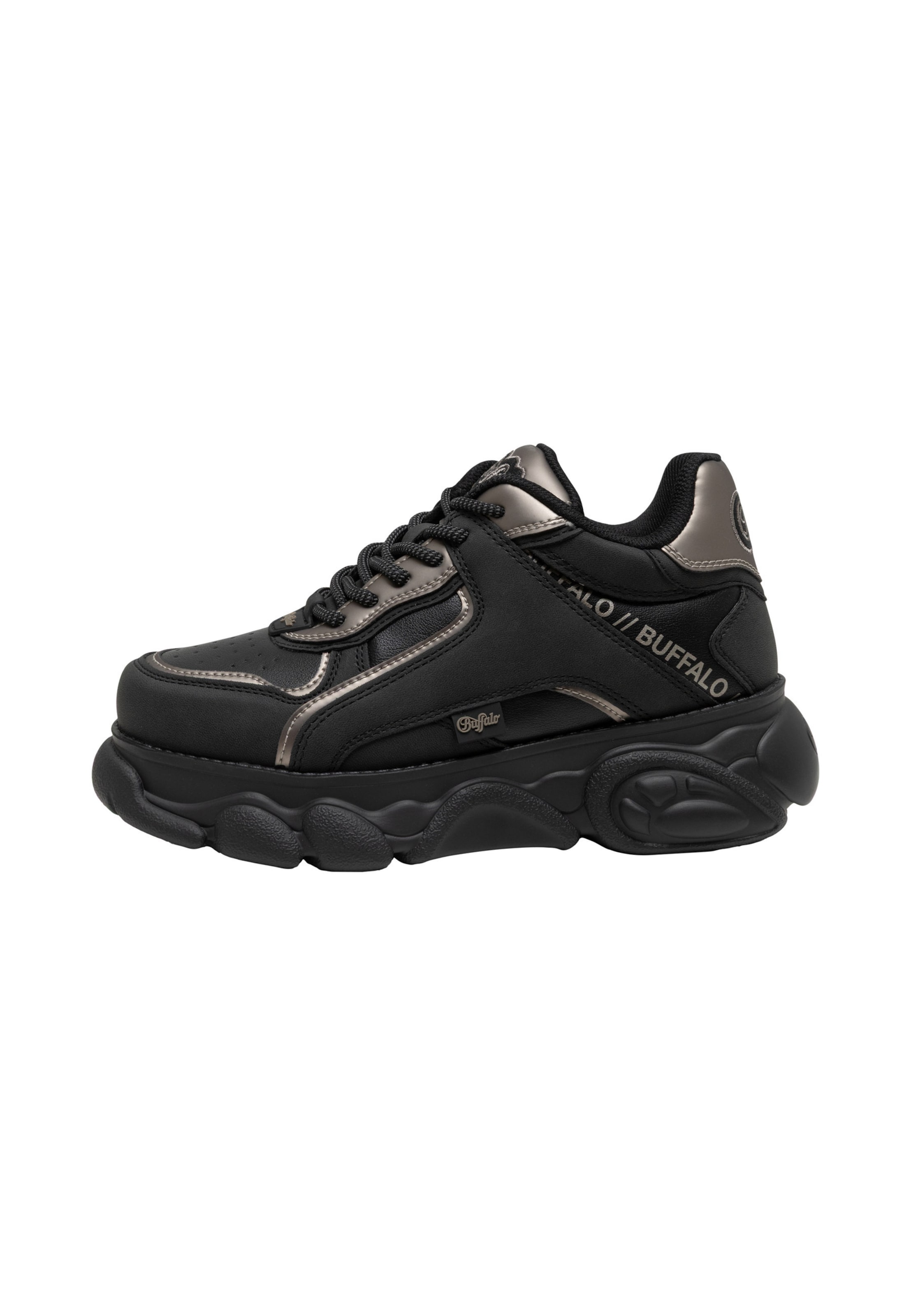 BUFFALO Baskets basses 'Echo' en 36 en taupe / noir, Vue avec produit