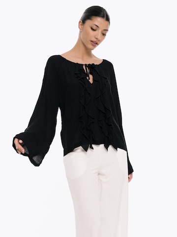 Camicia da donna 'Silence' di 4TAILORS in nero