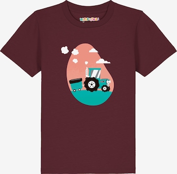 Maglietta 'Traktor' di watabout.kids in rosso: frontale
