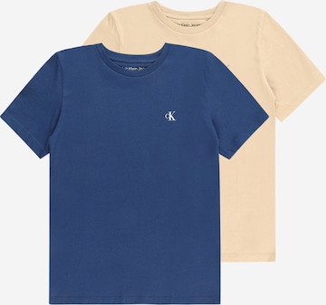 T-Shirt Calvin Klein Jeans en beige : devant