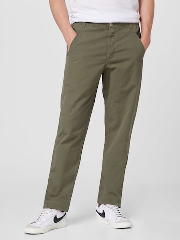 FolkChino hlače 'LEAN ASSEMBLY' - zelena boja: prednji dio