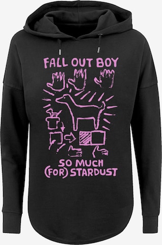 F4NT4STIC Sweatshirt 'Fall Out Boy Pink Dog So Much Stardust' in Black: front