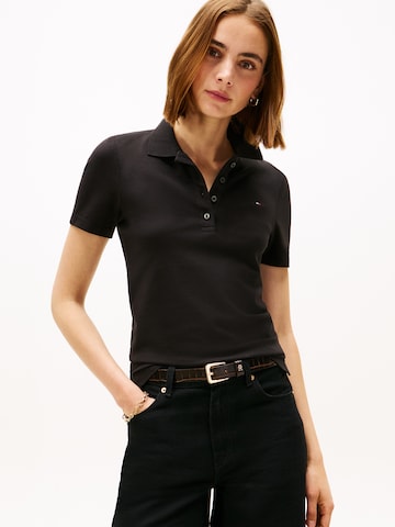 TOMMY HILFIGER Majica '1985' | črna barva: sprednja stran