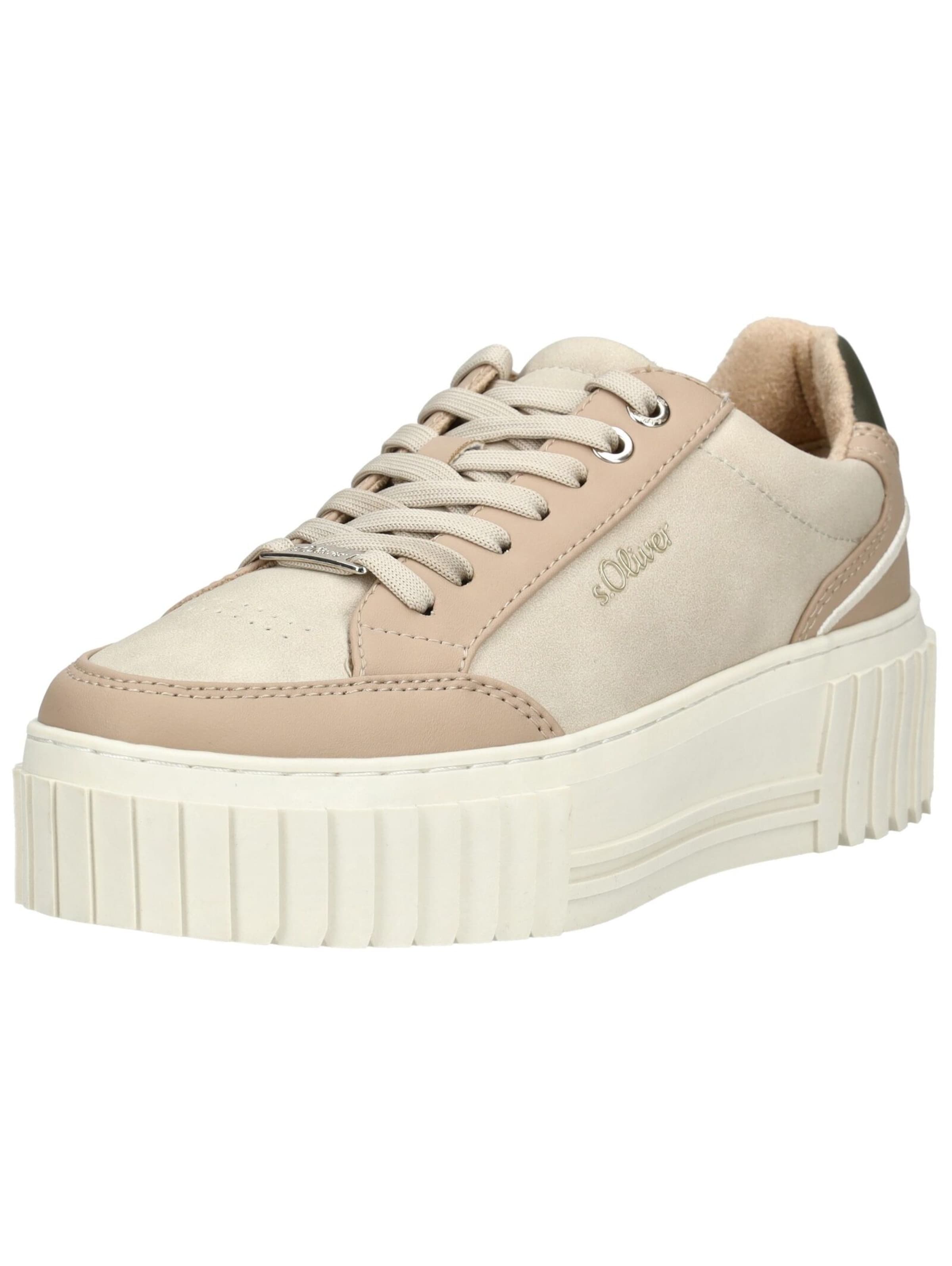 Sneaker bassa di s.Oliver in beige: frontale