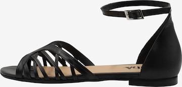 usha FESTIVAL Sandals in Black: front