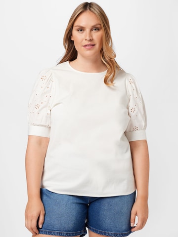 Camicia da donna 'HERYL' di ONLY Curve in bianco: frontale