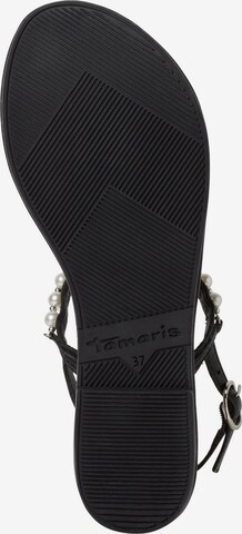 TAMARIS T-Bar Sandals in Black