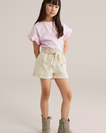 WE Fashion Regular Trousers in Beige