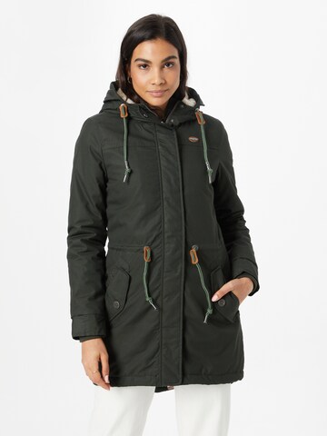 Ragwear Winter Parka 'ELBA' in Green: front