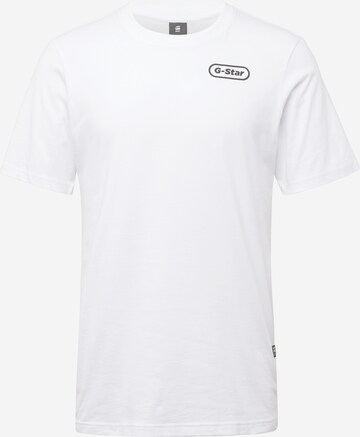 T-Shirt G-Star RAW en blanc : devant