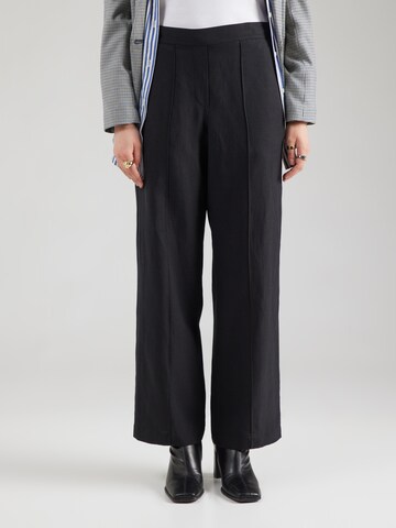 Samsøe Samsøe Wide leg Pleat-front trousers 'Sahani' in Black: front
