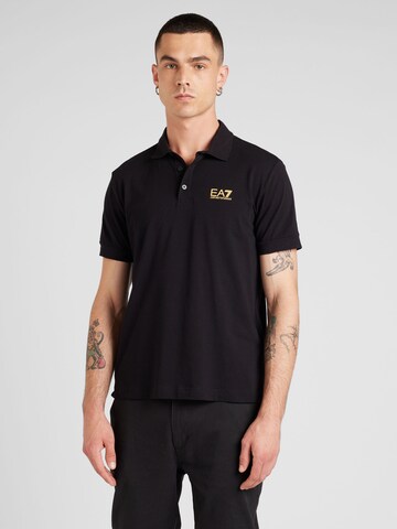 Maglietta di EA7 Emporio Armani in nero: frontale